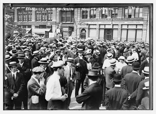 Anarchists -- Union Sq., 8/8/14, Abbott speaking