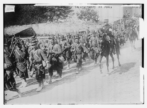 French troops on march