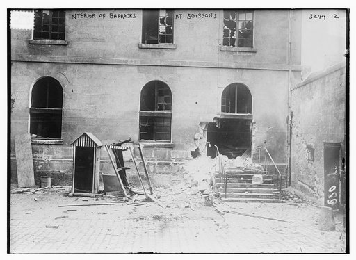 Interior of barracks at Soissons