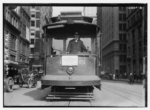 "Clean Up" day -- street car -- 4th and Madison Ave.