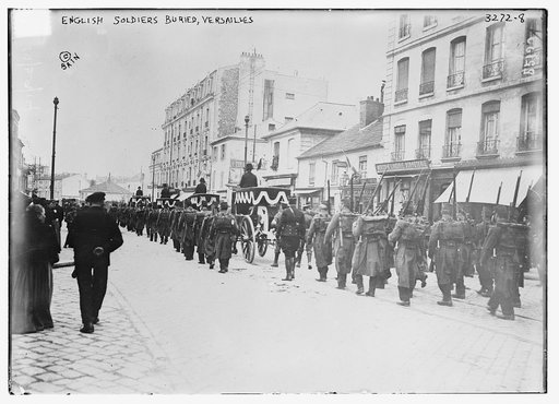 English soldiers buried, Versailles