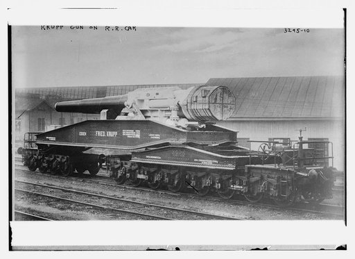 Krupp gun on R.R. car