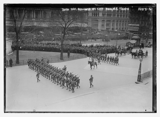 30th Inf. [i.e., Infantry] reviewed at City Hall, N.Y.