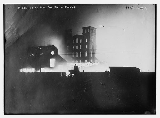Roebling's on fire, Jan. 1915, Trenton