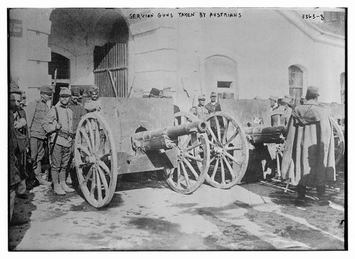 Servian guns taken by Austrians