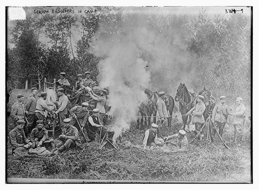 German engineers in camp