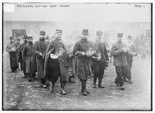 Prisoners getting soup, Zossen