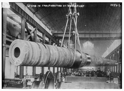 16" gun in construction at Watervliet