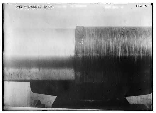 Wire wrapping of 14" gun