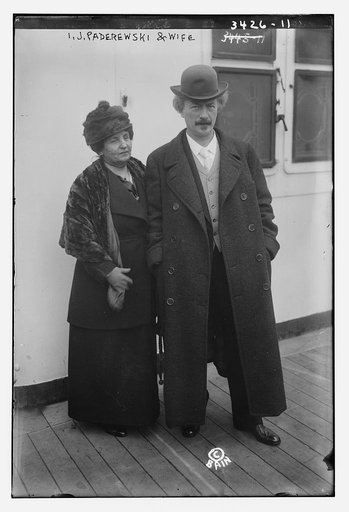 I.J. Paderewski and wife