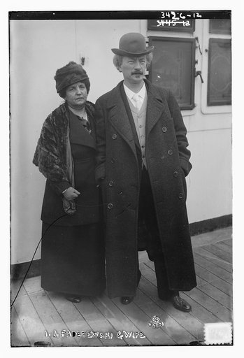 I.J. Paderewski and wife
