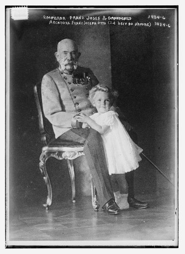 Emperor Franz Josef and Archduke Franz Joseph Otto (2d heir to throne)