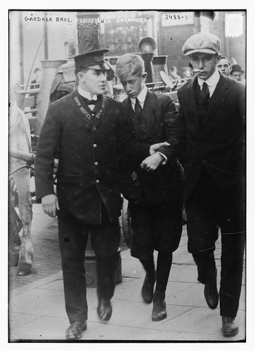 B. and Wm. Gardner, brothers rescued from LUSITANIA, May 24, 1915, Bain Coll., 1915