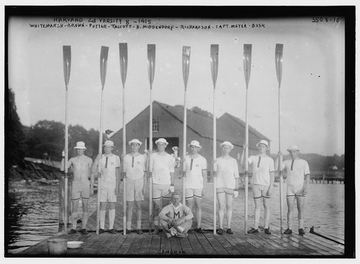 Harvard 2d varsity 8 -- 1915, Whitemarsh -- Brown -- Potter -- Talcott -- H. Middendorf -- Richardson -- Capt. Meter -- Busk