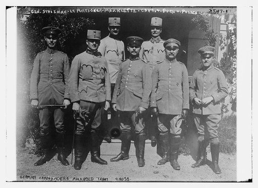 German Commanders awarded Iron Cross:  Gen. Stolzman, Lt. Purtscher, Maj. Klette, Capt. V. Boeh u Polach, Capt. Muff, Capt. Kalcio, Capt. V. Karaisl