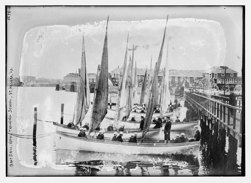 Boat drill, Naval Training School, St. Helena, Va.