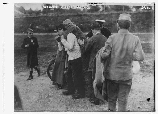 Wounded French soldier