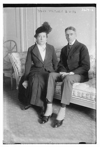 Brand Whitlock and wife