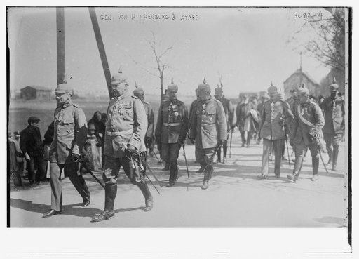 Gen. Von Hindenburg and staff