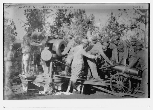 Austrians loading 30.5 cm. gun