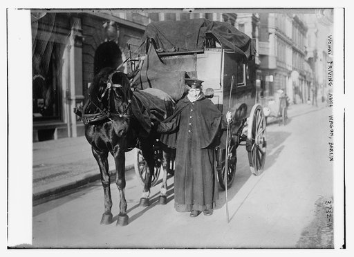 Woman driving mail wagon -- Berlin
