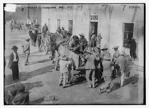 Mexico - unloading shells