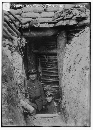 German Bomb-proof shelter, 5 yards deep
