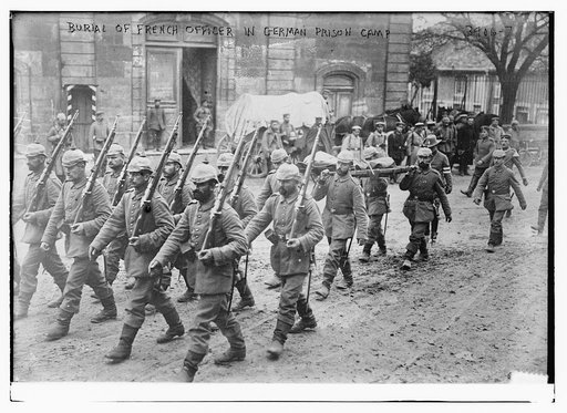 Burial of French Officer in German Prison camp