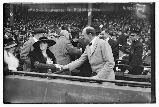 Wife of Red Sox owner, J.J. Lannin & Percy Haughton, pres. of Boston Braves (baseball)