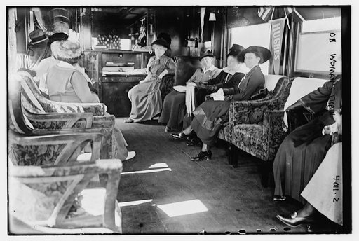 On woman's train