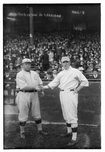Wilbert Robinson, manager, Brooklyn NL & Bill Carrigan, manager, Boston AL at 1916 World Series (baseball)