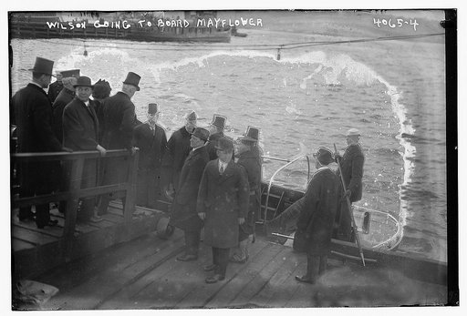 Wilson going to board MAYFLOWER