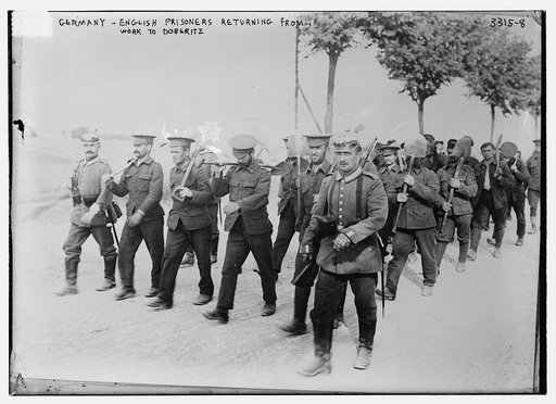 Germany -- English prisoners returning from work to Doberitz
