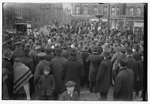 Food protest [East Broadway and Rutgers Street, New York, New York