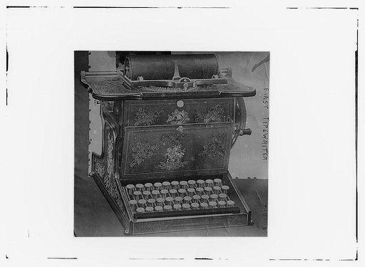 First typewriter