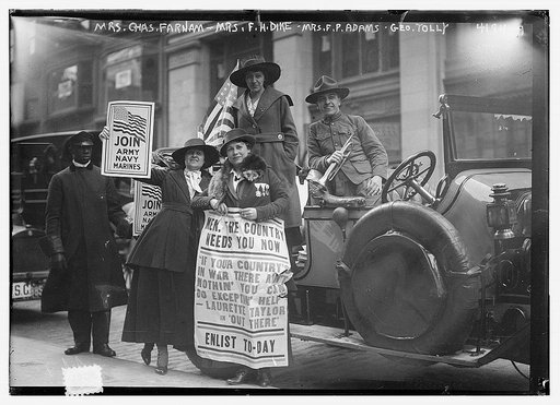 Mrs. Chas. Farnam, Mrs. F.H. Dike, Mrs. F.P. Adams, Geo. Tolly