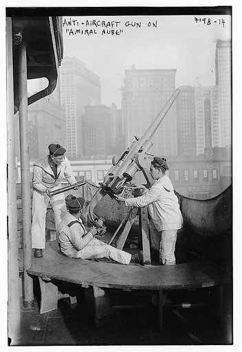 Anti - Aircraft gun on "AMIRAL AUBE"