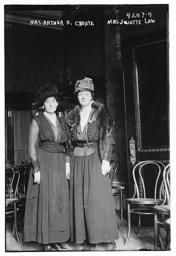 Mrs. Juliette Gordon Low (left)  Mrs. Arthur O. Choate (Anne Hyde Choate) (right),