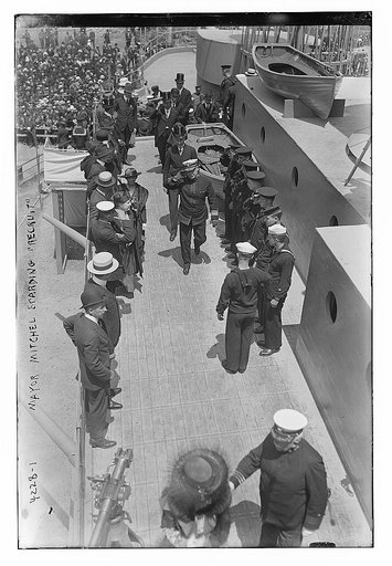 Mayor Mitchel boarding RECRUIT