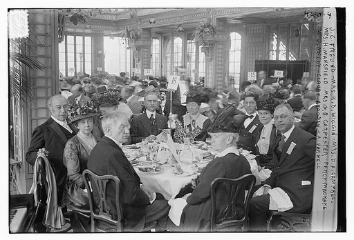 J.C. Freund, Mrs. K.D. Wiggin, Mrs. D.A. Campbell, Mrs. H. Mansfield, Mrs. G.B. Carpenter, Percy Mackaye, W.J. McCoy, Claude Bragdon, A. Farwell