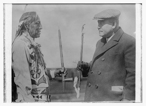 American Indian Chief Two Guns White Calf & Baron Ago Von Maltzen