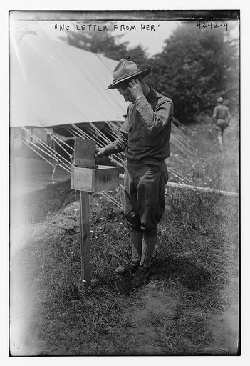 "No letter from HER?" -- [soldier's plea