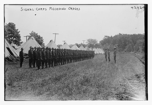 Signal Corps receiving orders