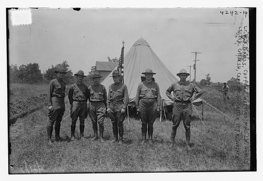 Lt. W.F. Gauss, Capt. W.P. Wattles, Maj. J.W. Hubbel, Lt. T.H. Griesh, Capt. R.C. Hollister, Lt. T.R. Suddath