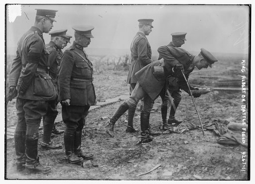 King Albert on Battle Field