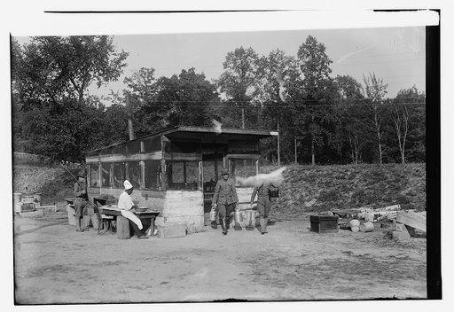 Cooking post on aqueduct