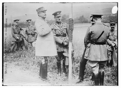 British & French officers in conference