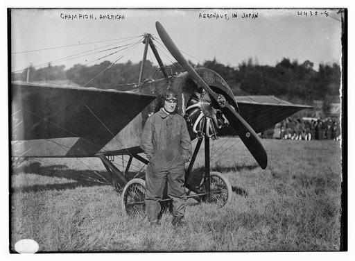 Champion, American aeronaut, in Japan
