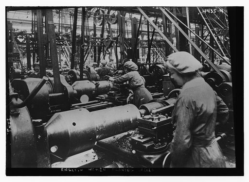 English women planing shells