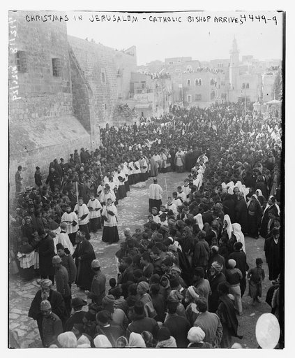 Christmas in Jerusalem [i.e. Bethlehem] -- Catholic Bishop arrives